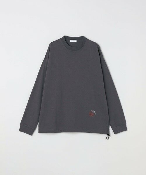 SHIPS / シップス Tシャツ | SHIPS any: オーガニック コットン ワンポイント ロゴ プリント×刺繍 スピンドル Tシャツ(ロンT)◇ | 詳細15