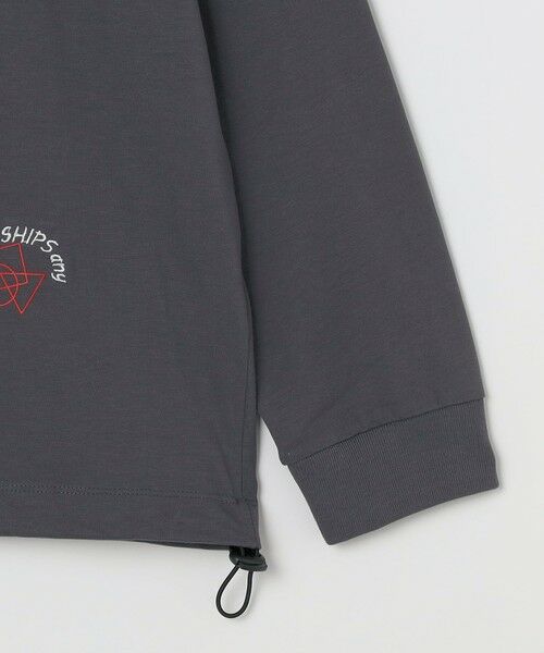 SHIPS / シップス Tシャツ | SHIPS any: オーガニック コットン ワンポイント ロゴ プリント×刺繍 スピンドル Tシャツ(ロンT)◇ | 詳細17