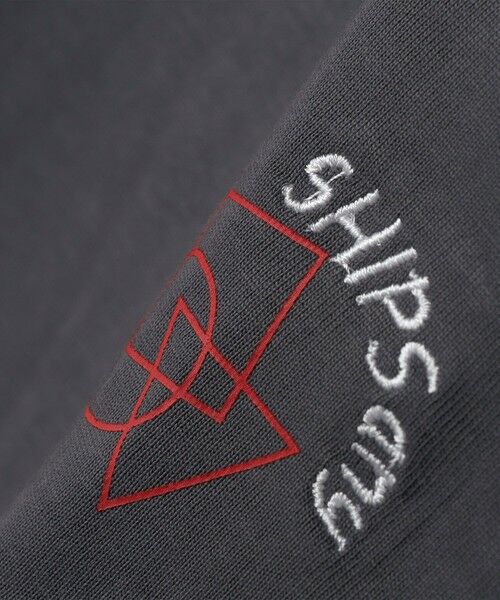 SHIPS / シップス Tシャツ | SHIPS any: オーガニック コットン ワンポイント ロゴ プリント×刺繍 スピンドル Tシャツ(ロンT)◇ | 詳細22