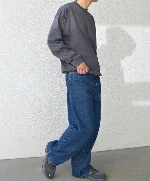 SHIPS / シップス Tシャツ | SHIPS any: オーガニック コットン ワンポイント ロゴ プリント×刺繍 スピンドル Tシャツ(ロンT)◇ | 詳細10