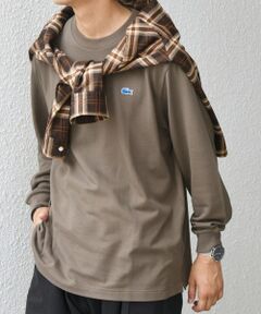 SHIPS / シップス Tシャツ | 【SHIPS any別注】LACOSTE: ワンポイント ピケ クルーネック Tシャツ 25AW (ロンT)◇