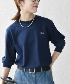 SHIPS / シップス Tシャツ | 【SHIPS any別注】LACOSTE: ワンポイント ピケ クルーネック Tシャツ 25AW (ロンT)◇