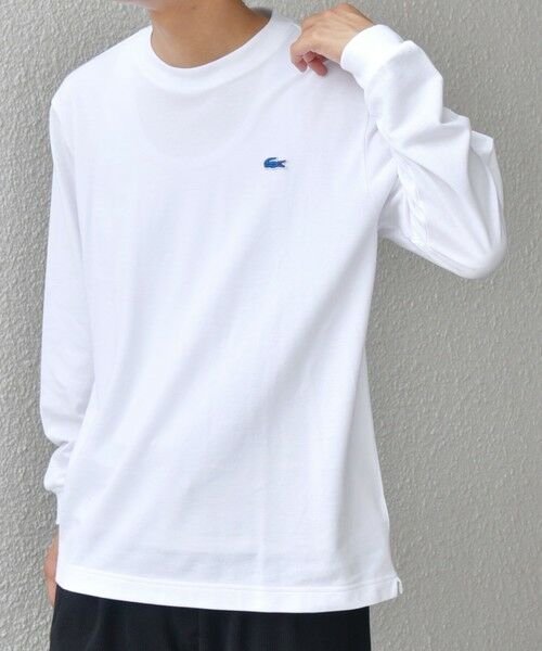 SHIPS / シップス Tシャツ | 【SHIPS any別注】LACOSTE: ワンポイント ピケ クルーネック Tシャツ 25AW (ロンT)◇ | 詳細4