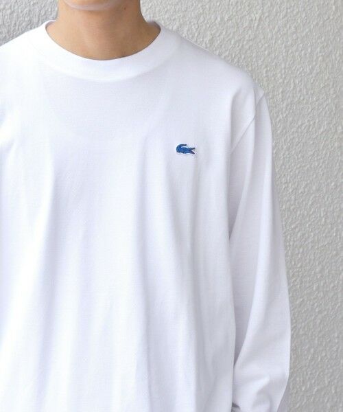 SHIPS / シップス Tシャツ | 【SHIPS any別注】LACOSTE: ワンポイント ピケ クルーネック Tシャツ 25AW (ロンT)◇ | 詳細6