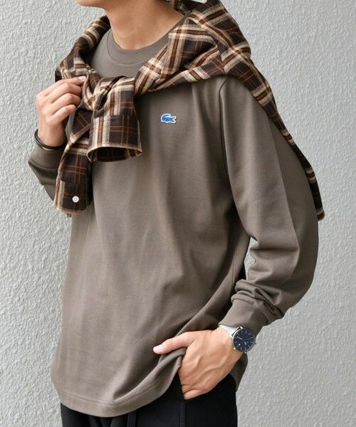 SHIPS / シップス Tシャツ | 【SHIPS any別注】LACOSTE: ワンポイント ピケ クルーネック Tシャツ 25AW (ロンT)◇ | 詳細12