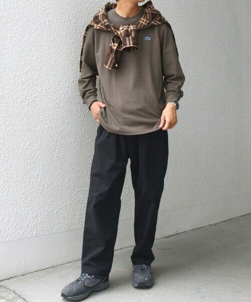 SHIPS / シップス Tシャツ | 【SHIPS any別注】LACOSTE: ワンポイント ピケ クルーネック Tシャツ 25AW (ロンT)◇ | 詳細9