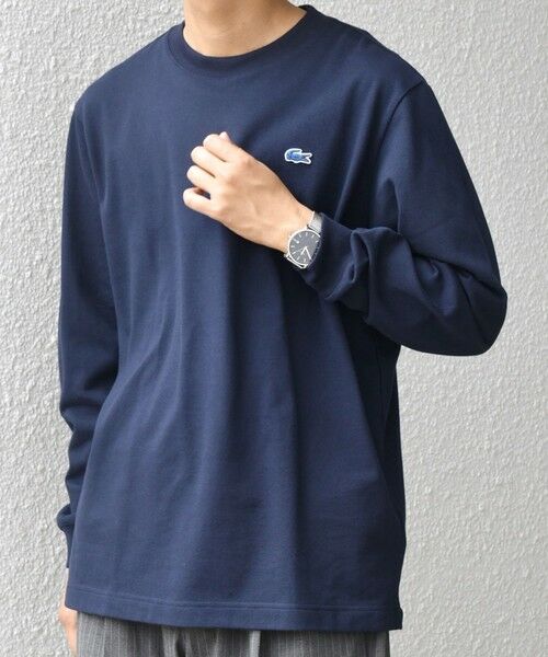 SHIPS / シップス Tシャツ | 【SHIPS any別注】LACOSTE: ワンポイント ピケ クルーネック Tシャツ 25AW (ロンT)◇ | 詳細24