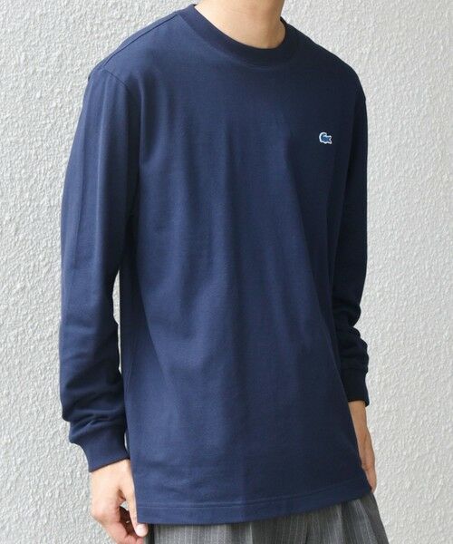 SHIPS / シップス Tシャツ | 【SHIPS any別注】LACOSTE: ワンポイント ピケ クルーネック Tシャツ 25AW (ロンT)◇ | 詳細25