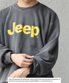 SHIPS / シップス スウェット | GOOD ROCK SPEED: ピグメントダイ ジープ ロゴ クラックプリント スウェット◇