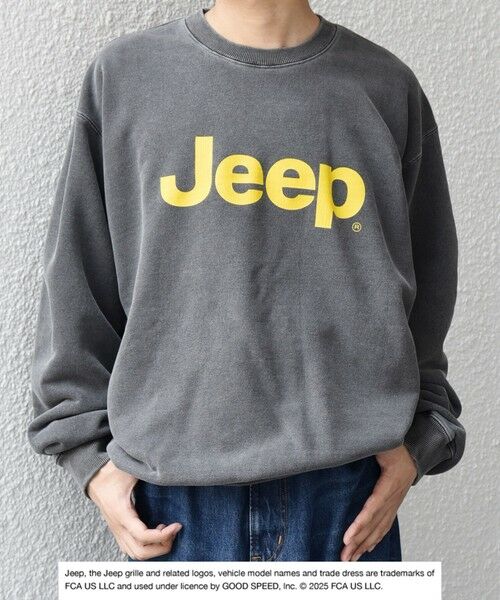 SHIPS / シップス スウェット | GOOD ROCK SPEED: ピグメントダイ ジープ ロゴ クラックプリント スウェット◇ | 詳細3