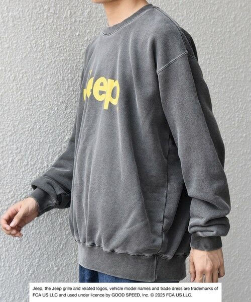 SHIPS / シップス スウェット | GOOD ROCK SPEED: ピグメントダイ ジープ ロゴ クラックプリント スウェット◇ | 詳細4