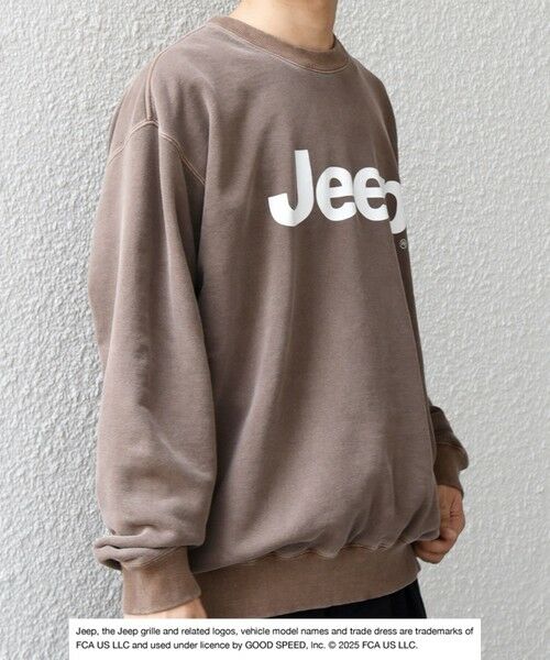 SHIPS / シップス スウェット | GOOD ROCK SPEED: ピグメントダイ ジープ ロゴ クラックプリント スウェット◇ | 詳細17
