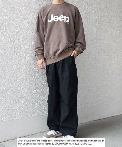 SHIPS / シップス スウェット | GOOD ROCK SPEED: ピグメントダイ ジープ ロゴ クラックプリント スウェット◇ | 詳細13