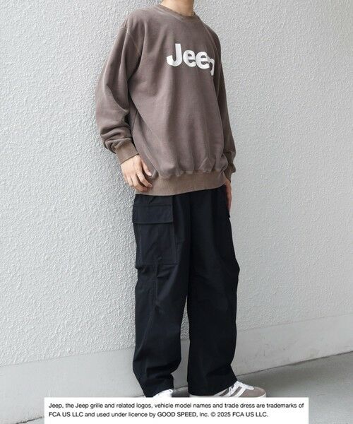 SHIPS / シップス スウェット | GOOD ROCK SPEED: ピグメントダイ ジープ ロゴ クラックプリント スウェット◇ | 詳細14
