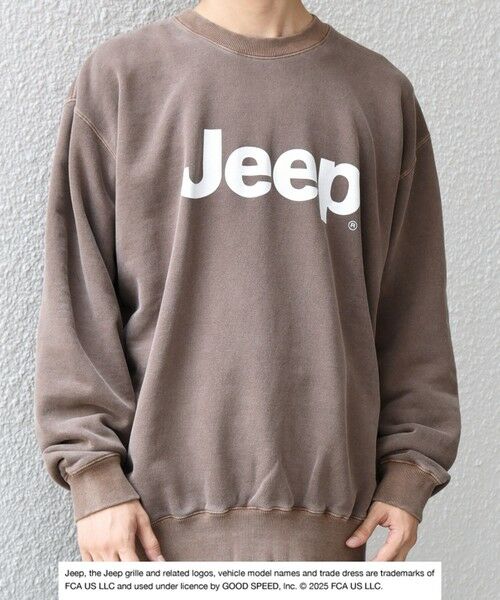SHIPS / シップス スウェット | GOOD ROCK SPEED: ピグメントダイ ジープ ロゴ クラックプリント スウェット◇ | 詳細15