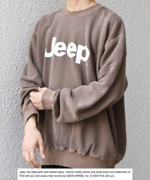 SHIPS / シップス スウェット | GOOD ROCK SPEED: ピグメントダイ ジープ ロゴ クラックプリント スウェット◇ | 詳細16