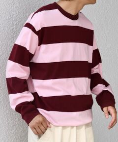 SHIPS / シップス Tシャツ | SHIPS any: ワイド カラー ボーダー スピンドル Tシャツ (ロンT)◇