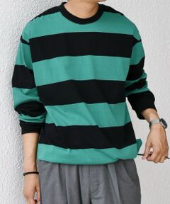 SHIPS / シップス Tシャツ | SHIPS any: ワイド カラー ボーダー スピンドル Tシャツ (ロンT)◇