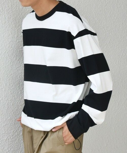 SHIPS / シップス Tシャツ | SHIPS any: ワイド カラー ボーダー スピンドル Tシャツ (ロンT)◇ | 詳細4