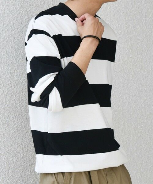 SHIPS / シップス Tシャツ | SHIPS any: ワイド カラー ボーダー スピンドル Tシャツ (ロンT)◇ | 詳細5