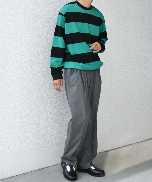 SHIPS / シップス Tシャツ | SHIPS any: ワイド カラー ボーダー スピンドル Tシャツ (ロンT)◇ | 詳細17