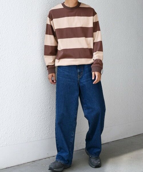 SHIPS / シップス Tシャツ | SHIPS any: ワイド カラー ボーダー スピンドル Tシャツ (ロンT)◇ | 詳細12