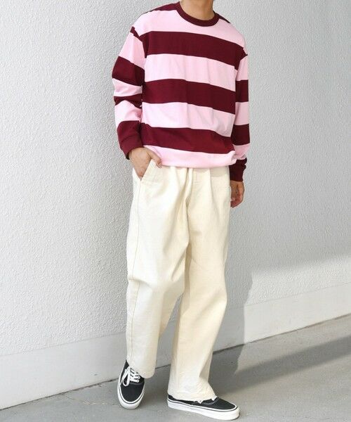 SHIPS / シップス Tシャツ | SHIPS any: ワイド カラー ボーダー スピンドル Tシャツ (ロンT)◇ | 詳細20