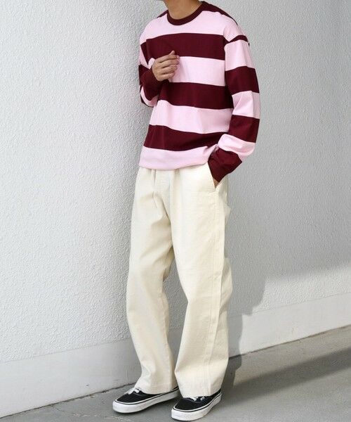 SHIPS / シップス Tシャツ | SHIPS any: ワイド カラー ボーダー スピンドル Tシャツ (ロンT)◇ | 詳細21