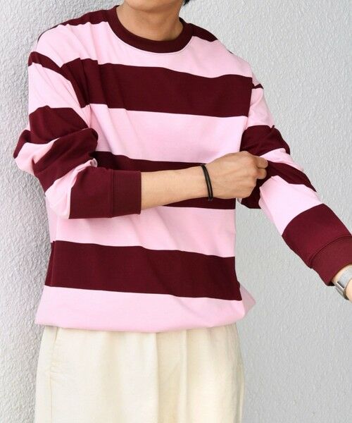 SHIPS / シップス Tシャツ | SHIPS any: ワイド カラー ボーダー スピンドル Tシャツ (ロンT)◇ | 詳細24