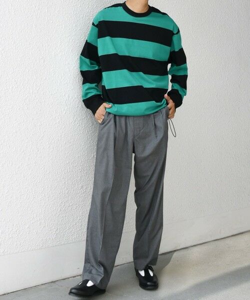 SHIPS / シップス Tシャツ | SHIPS any: ワイド カラー ボーダー スピンドル Tシャツ (ロンT)◇ | 詳細27