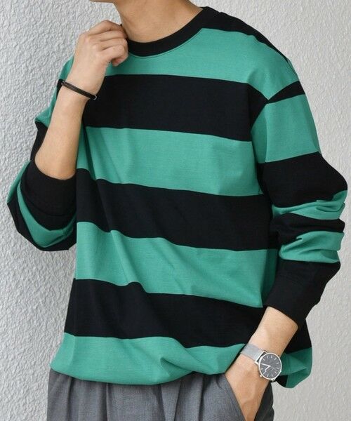 SHIPS / シップス Tシャツ | SHIPS any: ワイド カラー ボーダー スピンドル Tシャツ (ロンT)◇ | 詳細29