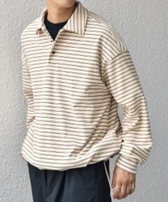 SHIPS / シップス ポロシャツ | SHIPS any: ブラッシュド マルチボーダー ヘムタック スピンドル ポロシャツ◇