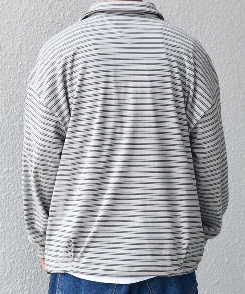 SHIPS / シップス ポロシャツ | SHIPS any: ブラッシュド マルチボーダー ヘムタック スピンドル ポロシャツ◇ | 詳細4