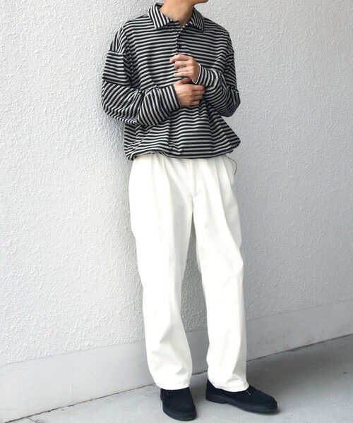 SHIPS / シップス ポロシャツ | SHIPS any: ブラッシュド マルチボーダー ヘムタック スピンドル ポロシャツ◇ | 詳細9