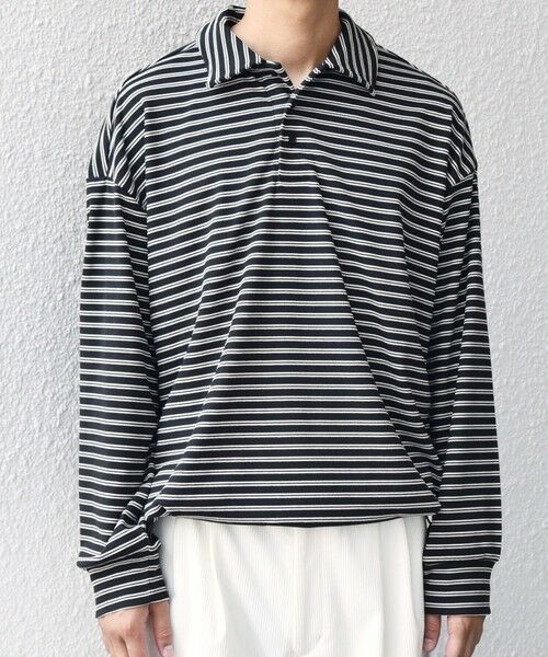 SHIPS / シップス ポロシャツ | SHIPS any: ブラッシュド マルチボーダー ヘムタック スピンドル ポロシャツ◇ | 詳細10