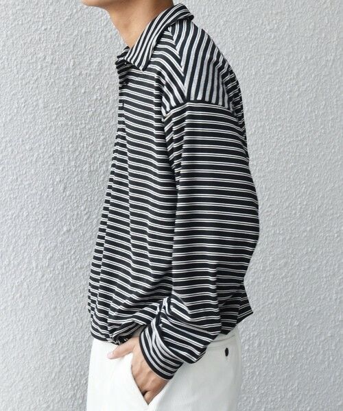 SHIPS / シップス ポロシャツ | SHIPS any: ブラッシュド マルチボーダー ヘムタック スピンドル ポロシャツ◇ | 詳細11