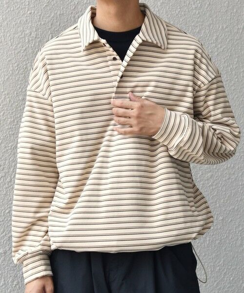 SHIPS / シップス ポロシャツ | SHIPS any: ブラッシュド マルチボーダー ヘムタック スピンドル ポロシャツ◇ | 詳細17