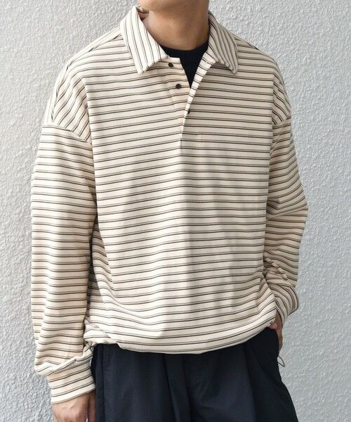 SHIPS / シップス ポロシャツ | SHIPS any: ブラッシュド マルチボーダー ヘムタック スピンドル ポロシャツ◇ | 詳細19