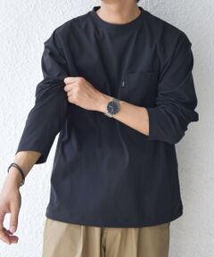 SHIPS / シップス Tシャツ | SHIPS any: SORONA(R) ストレッチ ジャージー スピンドル ポケット Tシャツ (ロンT)◆