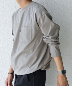 SHIPS / シップス Tシャツ | SHIPS any: SORONA(R) ストレッチ ジャージー スピンドル ポケット Tシャツ (ロンT)◆