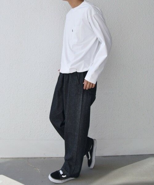 SHIPS / シップス Tシャツ | SHIPS any: SORONA(R) ストレッチ ジャージー スピンドル ポケット Tシャツ (ロンT)◆ | 詳細2