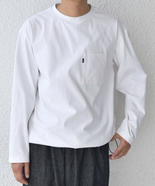 SHIPS / シップス Tシャツ | SHIPS any: SORONA(R) ストレッチ ジャージー スピンドル ポケット Tシャツ (ロンT)◆ | 詳細3