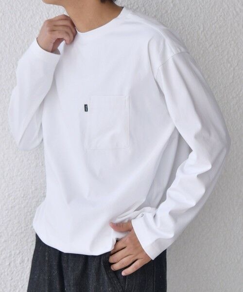 SHIPS / シップス Tシャツ | SHIPS any: SORONA(R) ストレッチ ジャージー スピンドル ポケット Tシャツ (ロンT)◆ | 詳細4