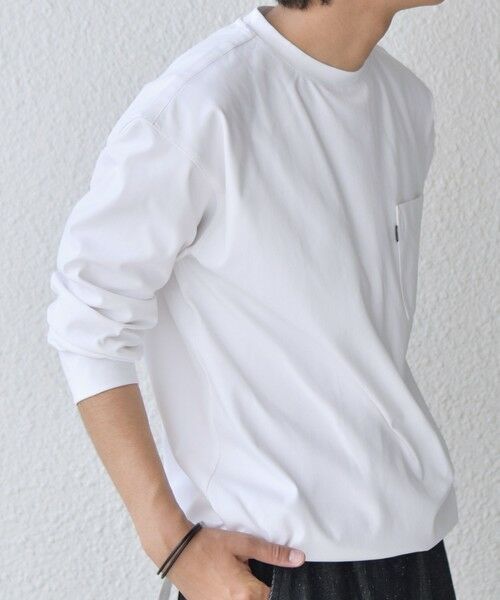 SHIPS / シップス Tシャツ | SHIPS any: SORONA(R) ストレッチ ジャージー スピンドル ポケット Tシャツ (ロンT)◆ | 詳細5