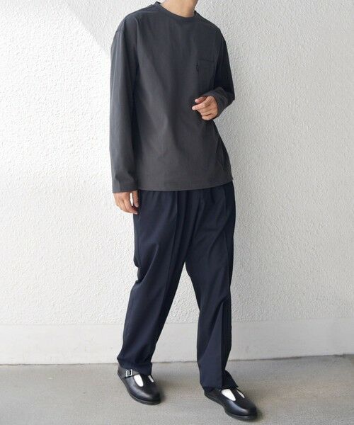 SHIPS / シップス Tシャツ | SHIPS any: SORONA(R) ストレッチ ジャージー スピンドル ポケット Tシャツ (ロンT)◆ | 詳細15