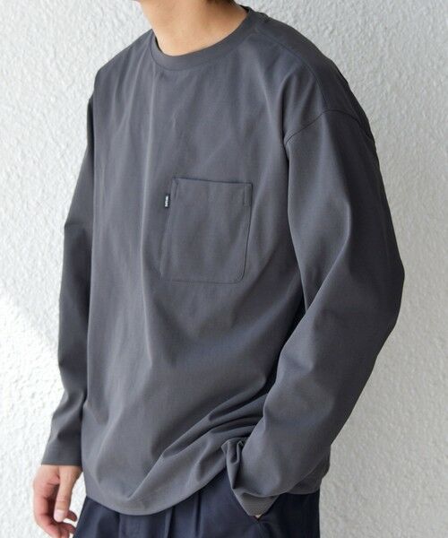 SHIPS / シップス Tシャツ | SHIPS any: SORONA(R) ストレッチ ジャージー スピンドル ポケット Tシャツ (ロンT)◆ | 詳細17