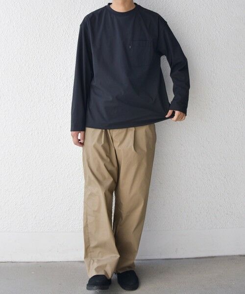 SHIPS / シップス Tシャツ | SHIPS any: SORONA(R) ストレッチ ジャージー スピンドル ポケット Tシャツ (ロンT)◆ | 詳細21