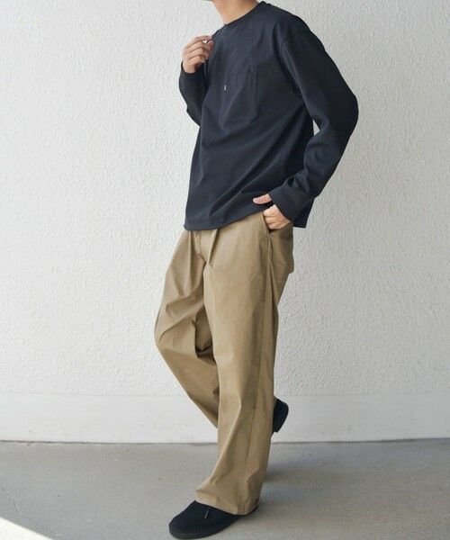 SHIPS / シップス Tシャツ | SHIPS any: SORONA(R) ストレッチ ジャージー スピンドル ポケット Tシャツ (ロンT)◆ | 詳細22