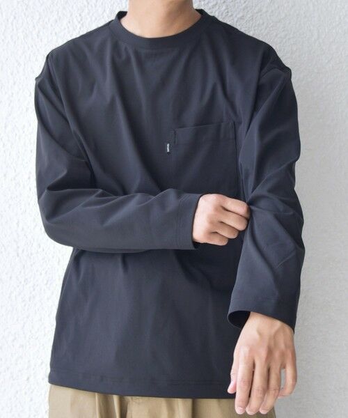 SHIPS / シップス Tシャツ | SHIPS any: SORONA(R) ストレッチ ジャージー スピンドル ポケット Tシャツ (ロンT)◆ | 詳細23