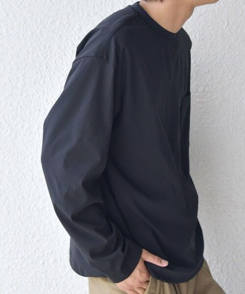 SHIPS / シップス Tシャツ | SHIPS any: SORONA(R) ストレッチ ジャージー スピンドル ポケット Tシャツ (ロンT)◆ | 詳細25